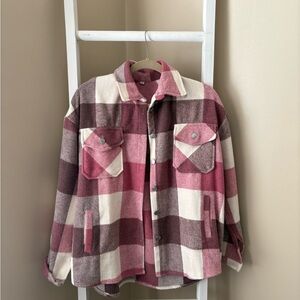 Plaid Button-Up Shacket